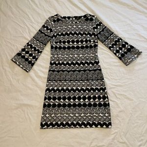 ILE New York black and white dress